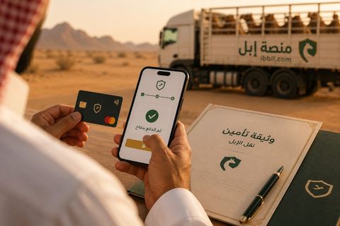الدفع الآمن لتأمين نقل الإبل عبر وسائل الدفع المعتمدة